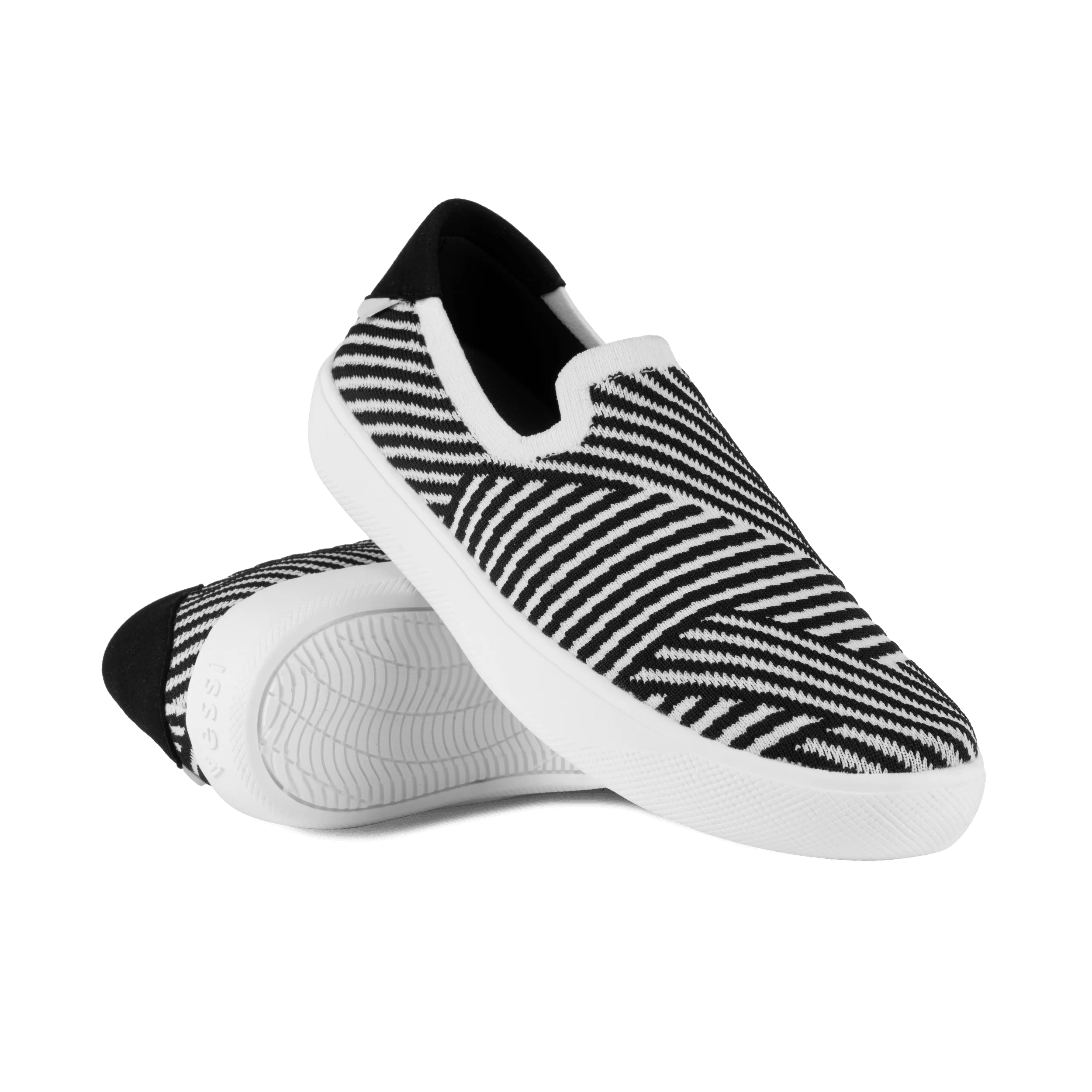 Women's Boardwalk Slip-On - White/Black Zigzag - Image 4